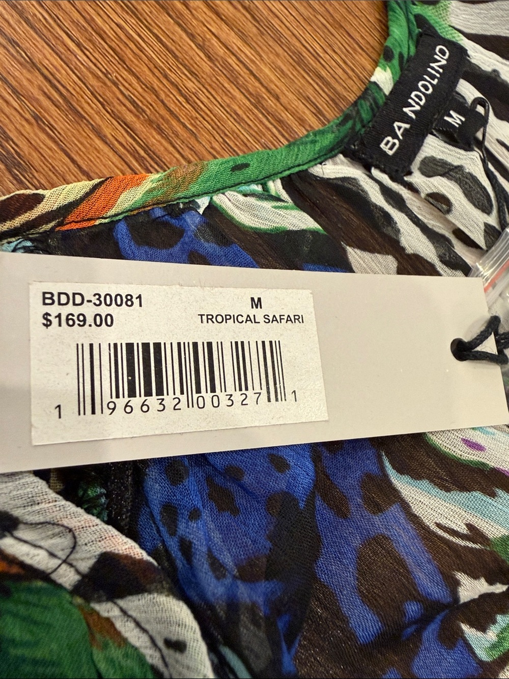 Bandolino Floral Maxi Dress in Green, Orange & Blue - Picture 4 of 5